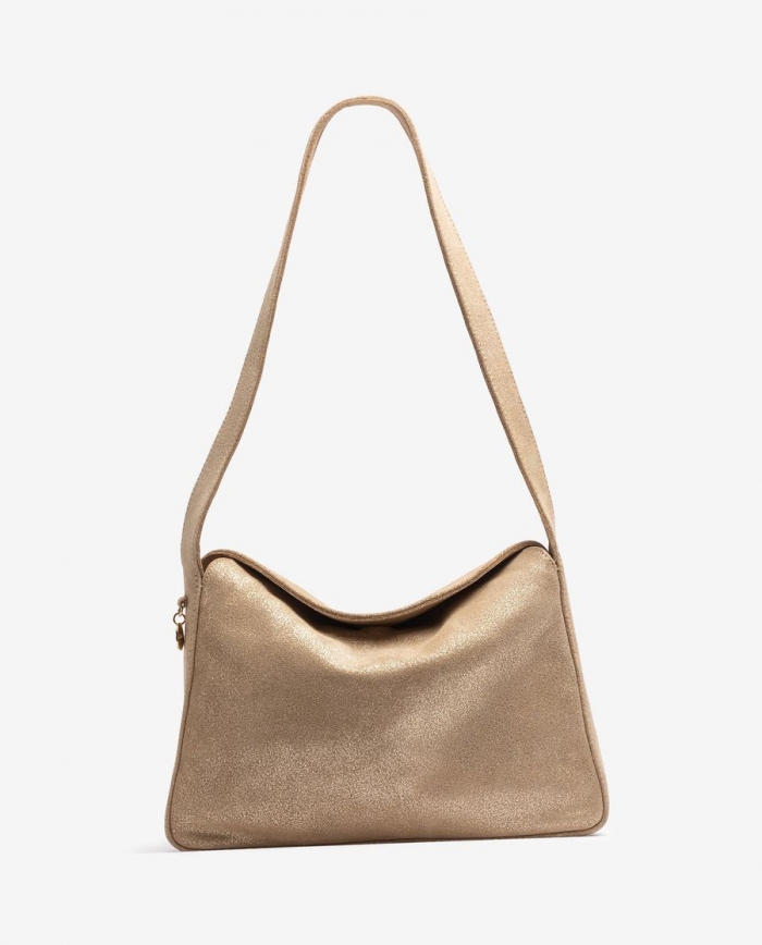 Sac cabas moyen en daim métallisé Unisa pour femme - Doré Sac cabas moyen en daim métallisé Unisa pour femme - Doré