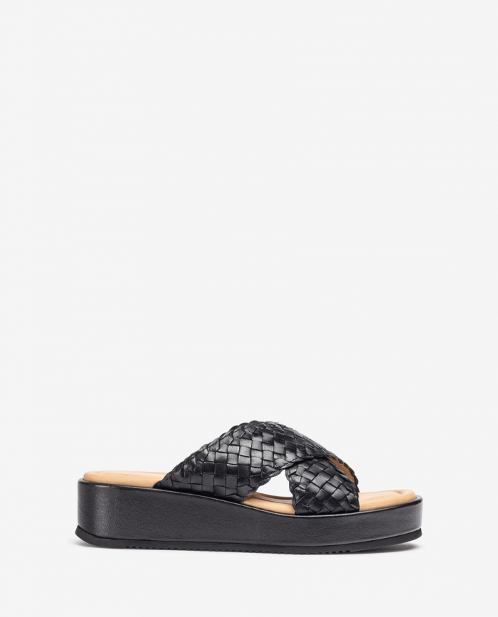 Sandales larges tressées Unisa pour femme - Noir Sandales larges tressées Unisa pour femme - Noir