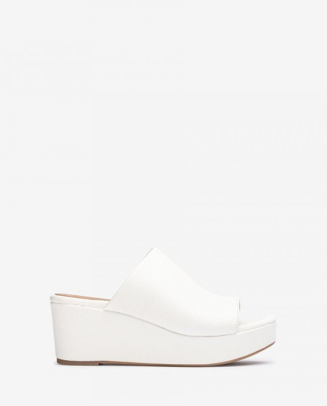 Sandales mules en cuir Unisa pour femme - Blanc Sandales mules en cuir Unisa pour femme - Blanc
