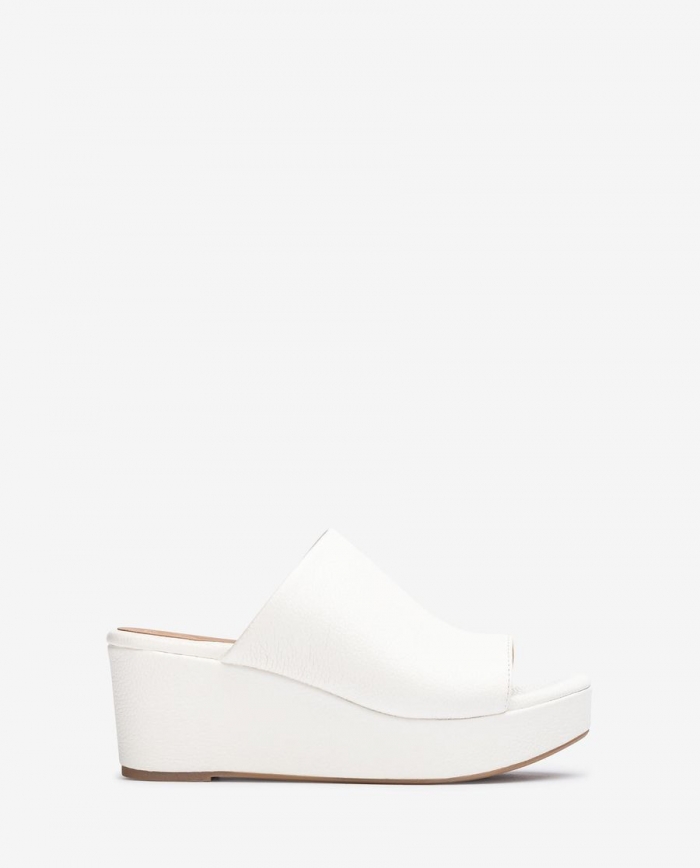Sandales mules en cuir Unisa pour femme - Blanc Sandales mules en cuir Unisa pour femme - Blanc