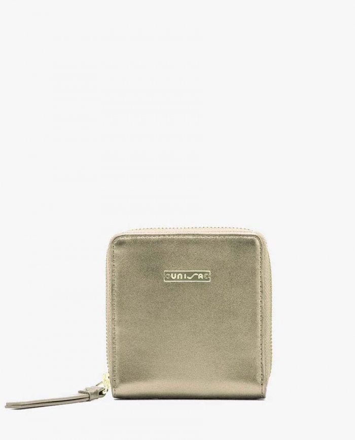 Portefeuille zippé en cuir Unisa Femme - Doré Portefeuille zippé en cuir Unisa Femme - Doré