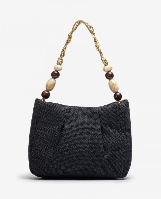 Sac à main Unisa avec poignées décoratives - Noir Sac à main Unisa avec poignées décoratives - Noir