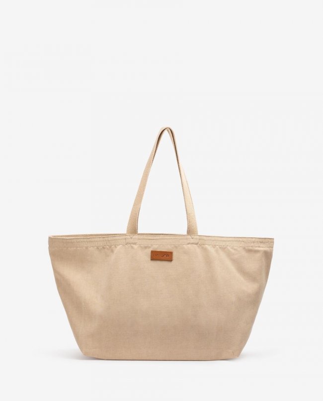 Maxi sac de plage en tissu recyclé Unisa pour femme - Marron Maxi sac de plage en tissu recyclé Unisa pour femme - Marron