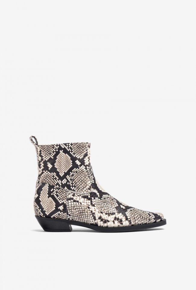 Bottines plates santiags Unisa Femme - Ivoire Bottines plates santiags Unisa Femme - Ivoire