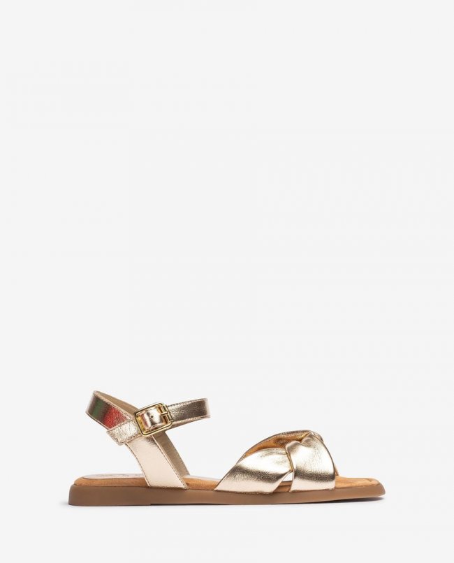 Sandales plates matelassées Unisa pour femme - Doré Sandales plates matelassées Unisa pour femme - Doré
