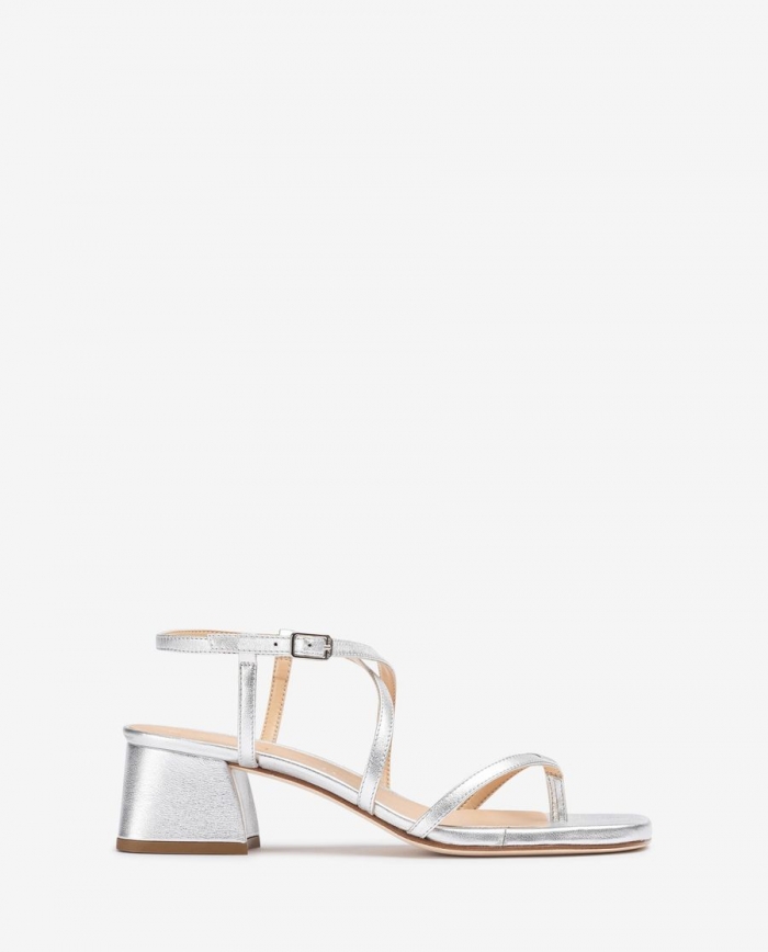 Sandales Unisa à talon large pour femme - Argent Sandales Unisa à talon large pour femme - Argent