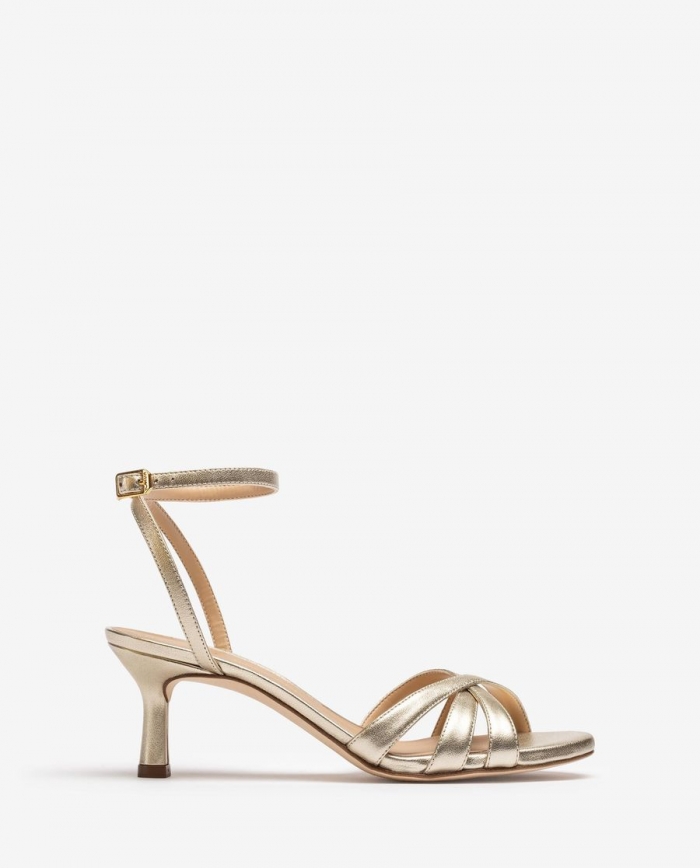 Sandales à talon moyen Unisa pour femme - Doré