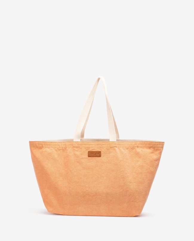 Sac de plage Maxi Unisa Femme en tissu recyclé - Orange Sac de plage Maxi Unisa Femme en tissu recyclé - Orange