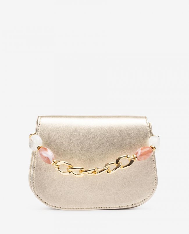 Sac à Main Femme avec Chaîne et Ornements Unisa - Doré Sac à Main Femme avec Chaîne et Ornements Unisa - Doré