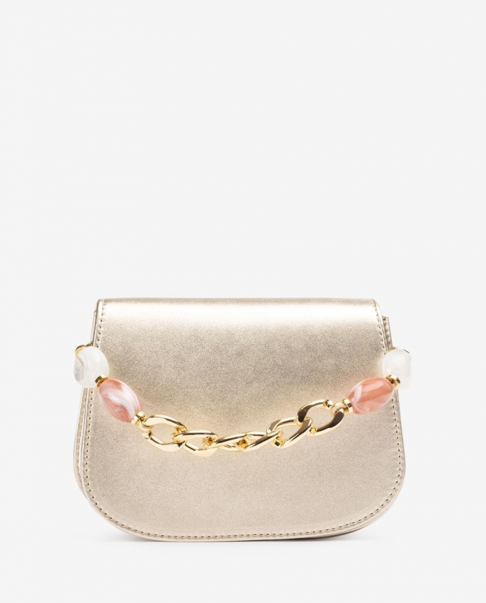 Sac à Main Femme avec Chaîne et Ornements Unisa - Doré Sac à Main Femme avec Chaîne et Ornements Unisa - Doré