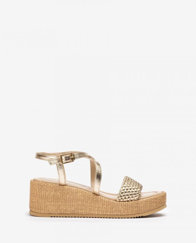 Sandales Unisa métallisées pour femme - Doré Sandales Unisa métallisées pour femme - Doré