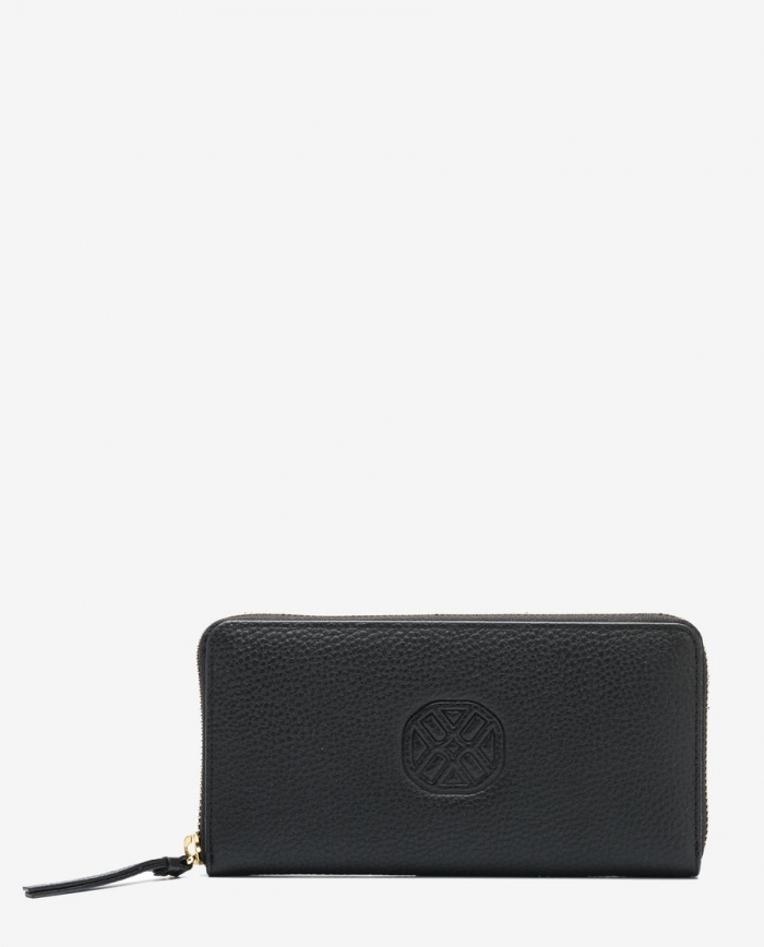 Portefeuille fin monogramme Unisa pour femme - Noir Portefeuille fin monogramme Unisa pour femme - Noir