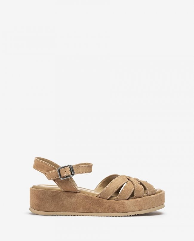 Sandales larges à boucles croisées pour femme Unisa - Beige Sandales larges à boucles croisées pour femme Unisa - Beige