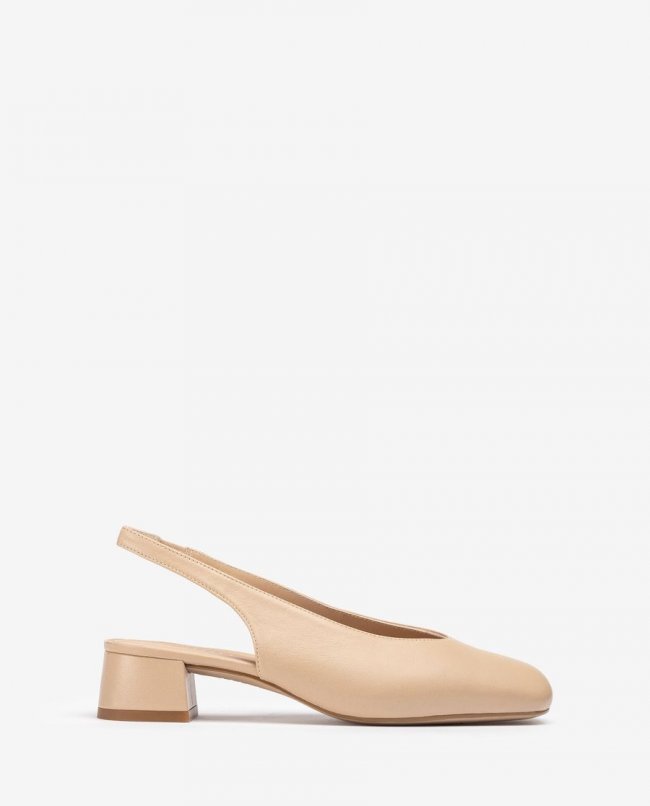 Sandales à bride arrière à bout carré pour femme - Beige Sandales à bride arrière à bout carré pour femme - Beige