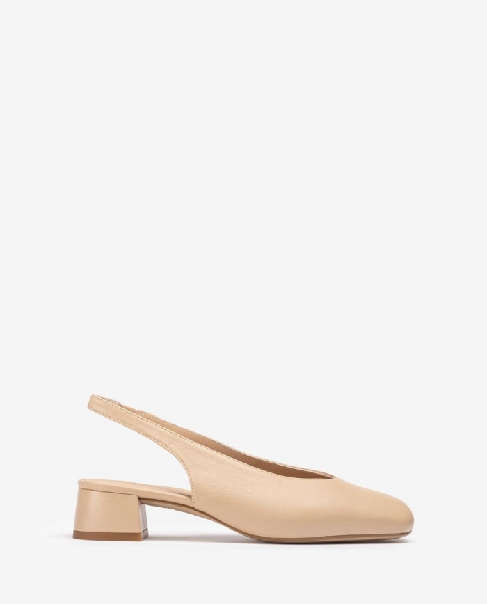 Sandales à bride arrière à bout carré pour femme - Beige Sandales à bride arrière à bout carré pour femme - Beige