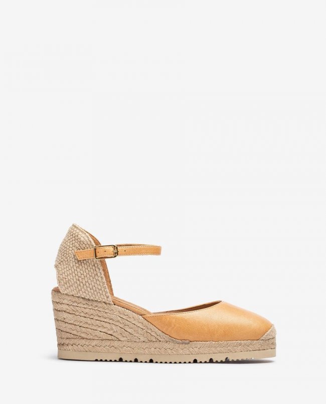 Espadrilles Unisa Femme - Tige en cuir - Marron Espadrilles Unisa Femme - Tige en cuir - Marron