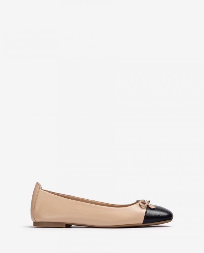 Ballerines à bout carré contrasté Unisa Femme - Beige Ballerines à bout carré contrasté Unisa Femme - Beige