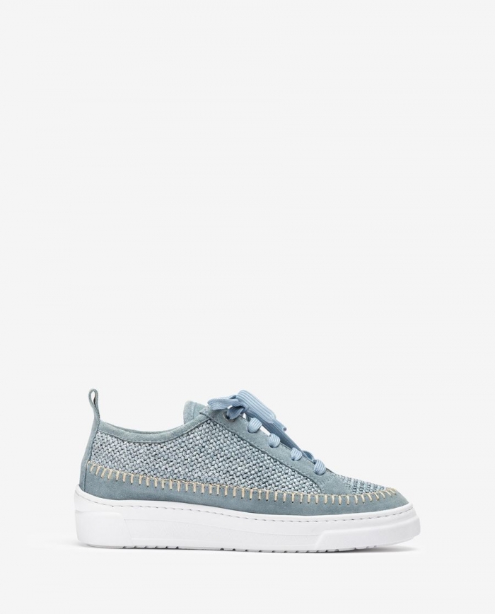 Baskets Unisa en daim et raphia pour femme - Bleu Baskets Unisa en daim et raphia pour femme - Bleu