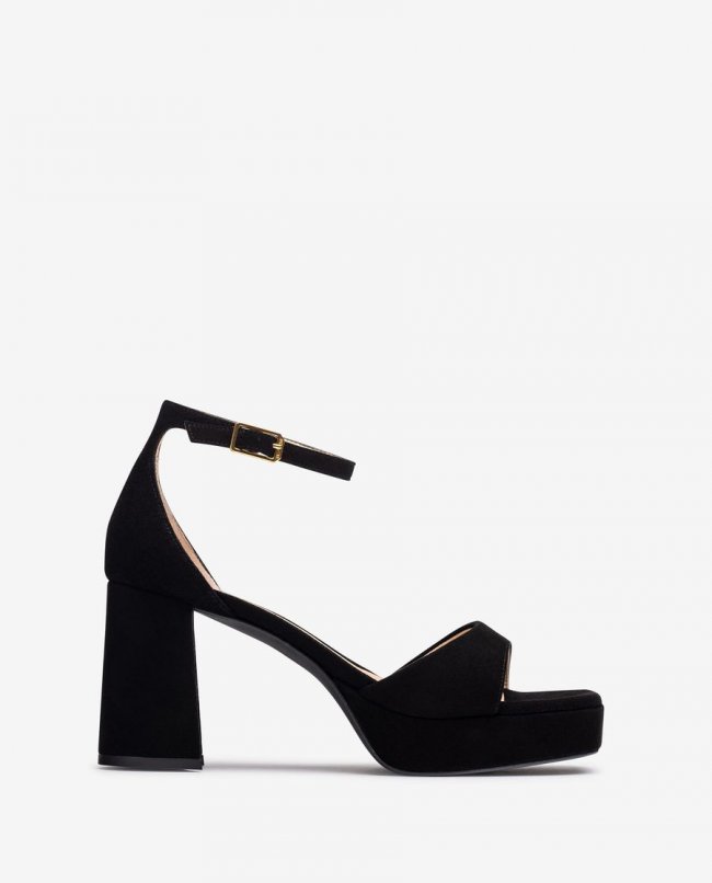 Sandales habillées Unisa pour femme à bout ouvert et talon - Noir Sandales habillées Unisa pour femme à bout ouvert et talon - Noir