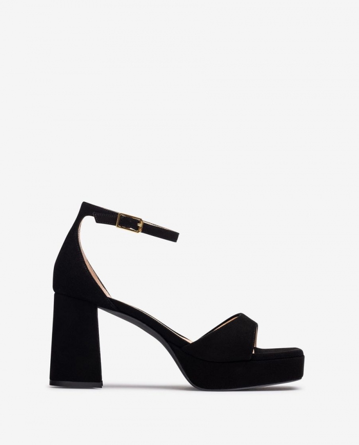 Sandales habillées Unisa pour femme à bout ouvert et talon - Noir Sandales habillées Unisa pour femme à bout ouvert et talon - Noir