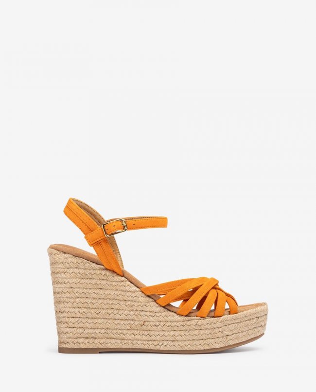 Sandales compensées multi-brides Unisa pour femme - Orange Sandales compensées multi-brides Unisa pour femme - Orange