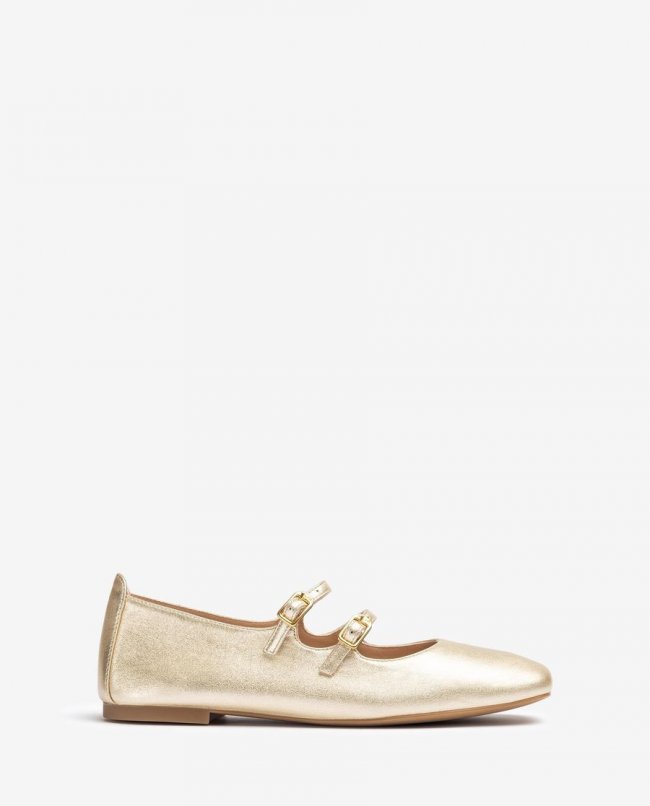 Ballerines à boucle pour femme - Doré Ballerines à boucle pour femme - Doré