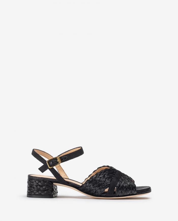 Sandales en raphia Unisa pour femme - Noir Sandales en raphia Unisa pour femme - Noir