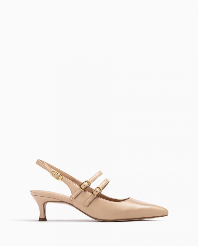 Escarpins à bride arrière avec boucles Unisa pour femme - Beige Escarpins à bride arrière avec boucles Unisa pour femme - Beige