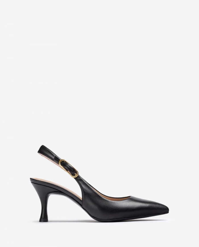 Chaussures Unisa à bout pointu et bride arrière pour femme - Noir Chaussures Unisa à bout pointu et bride arrière pour femme - Noir