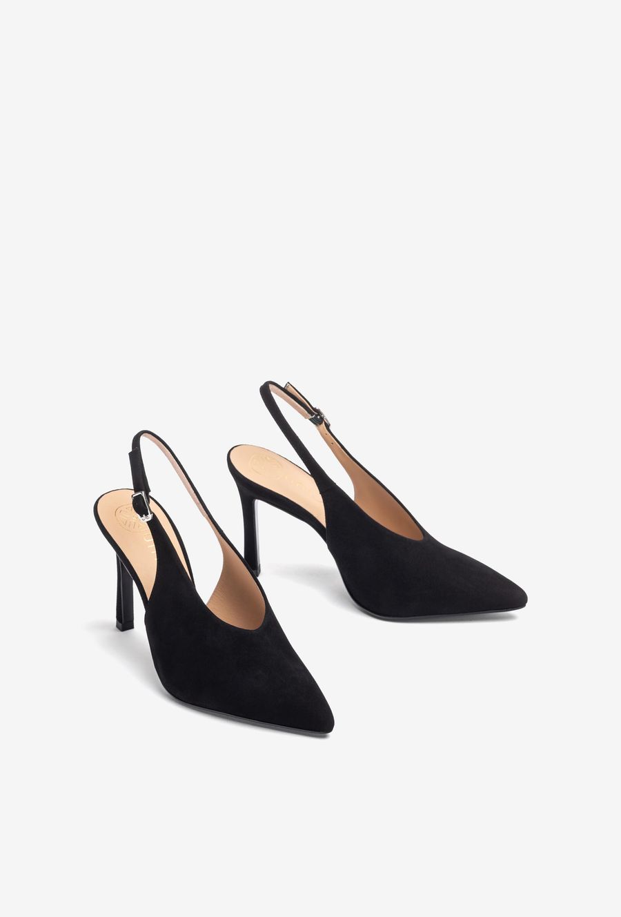 Espadrilles à talons hauts et bride arrière Unisa pour femme - Noir