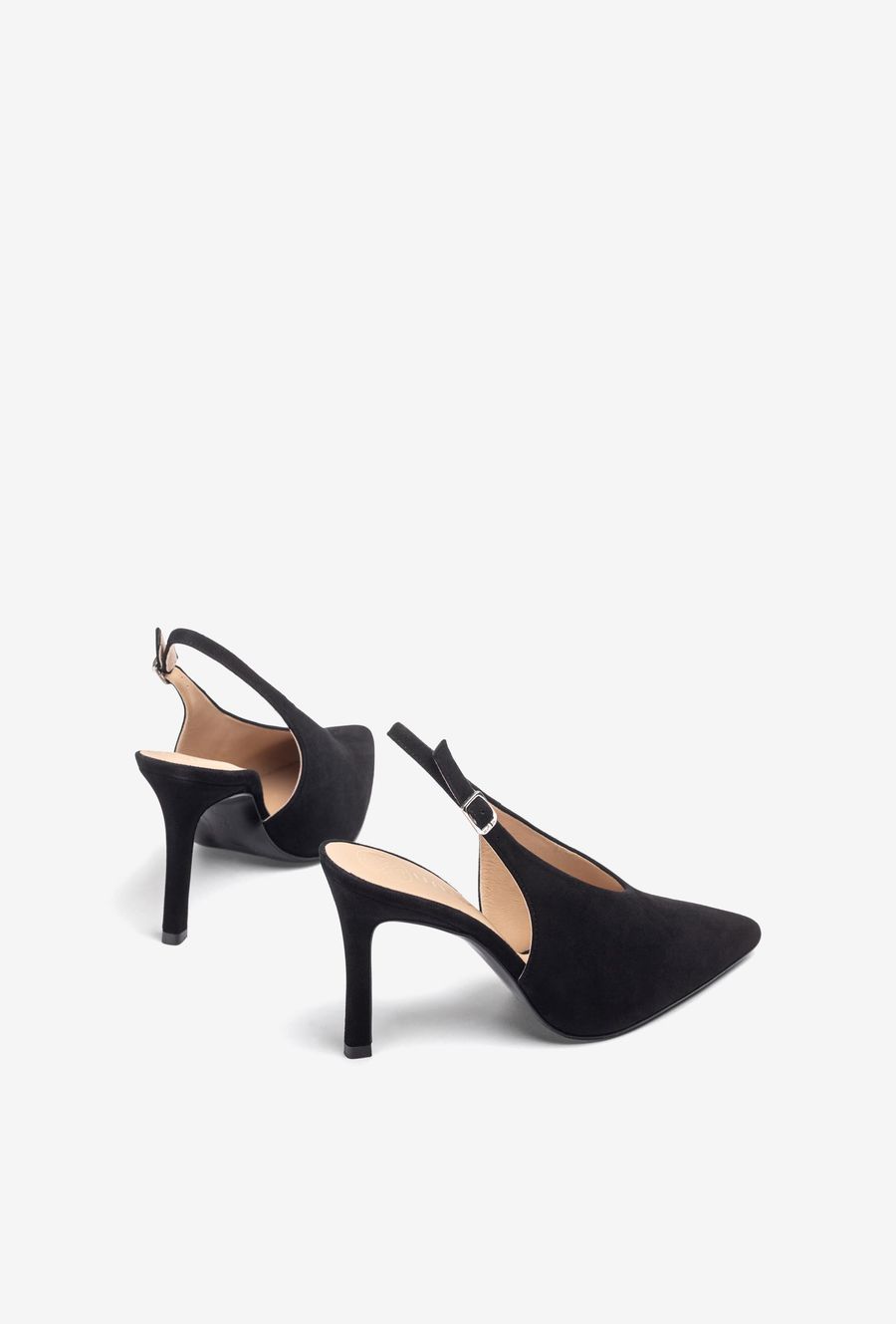 Espadrilles à talons hauts et bride arrière Unisa pour femme - Noir