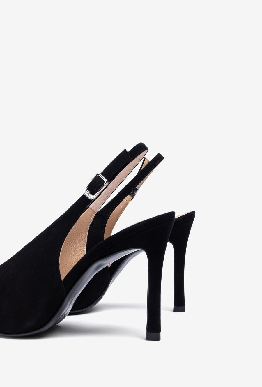 Espadrilles à talons hauts et bride arrière Unisa pour femme - Noir