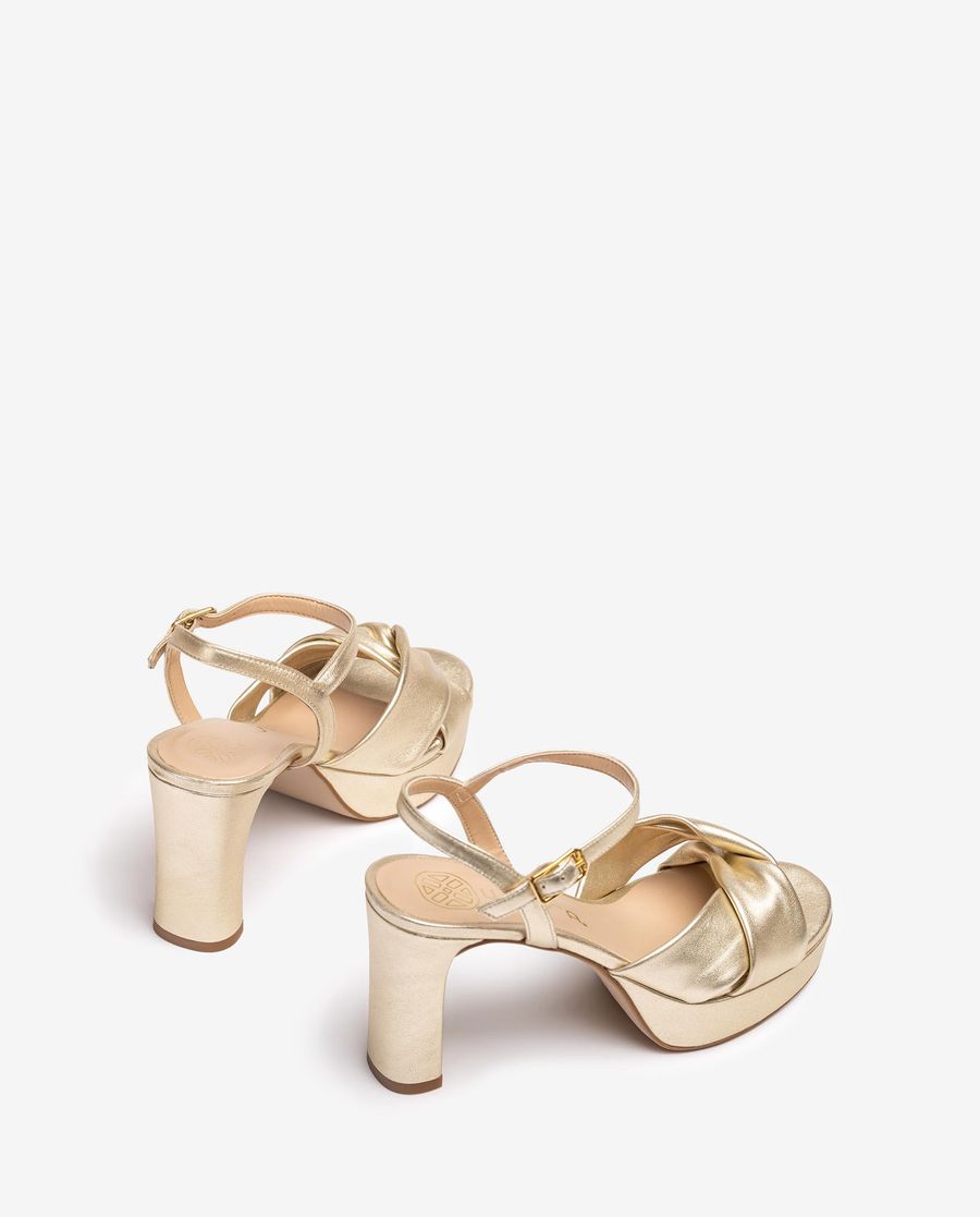 Sandales à brides croisées larges Unisa pour femme - Doré