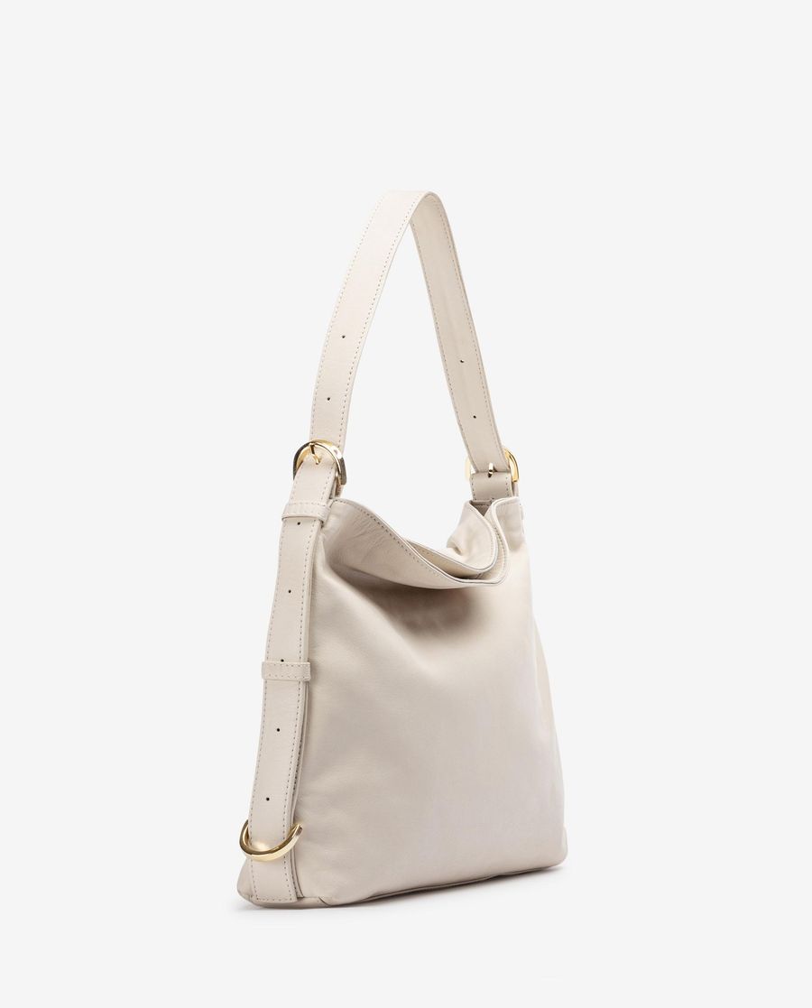 Sac bandoulière moyen en cuir Unisa pour femme - Blanc