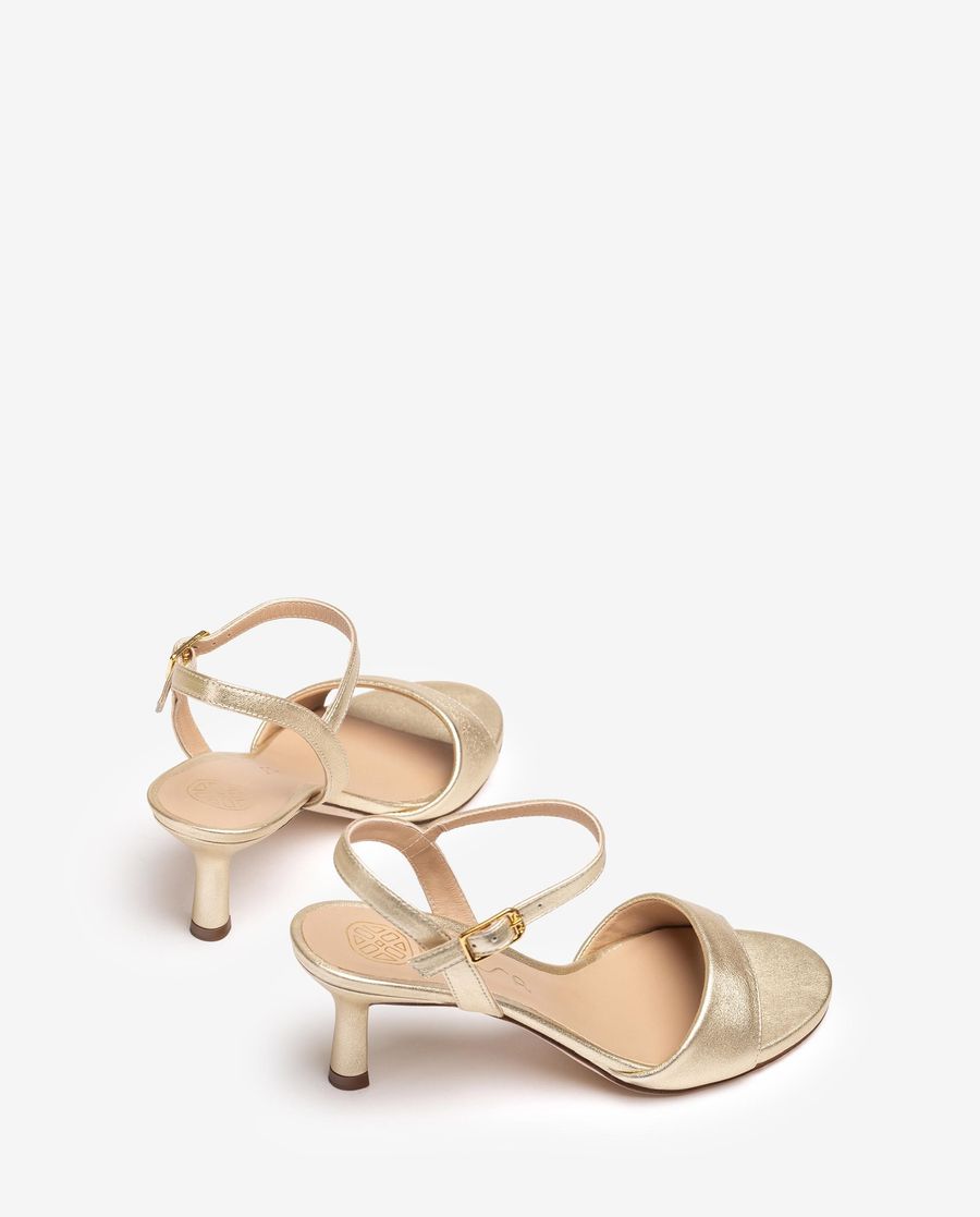 Sandales à talon moyen Unisa pour femme - Doré