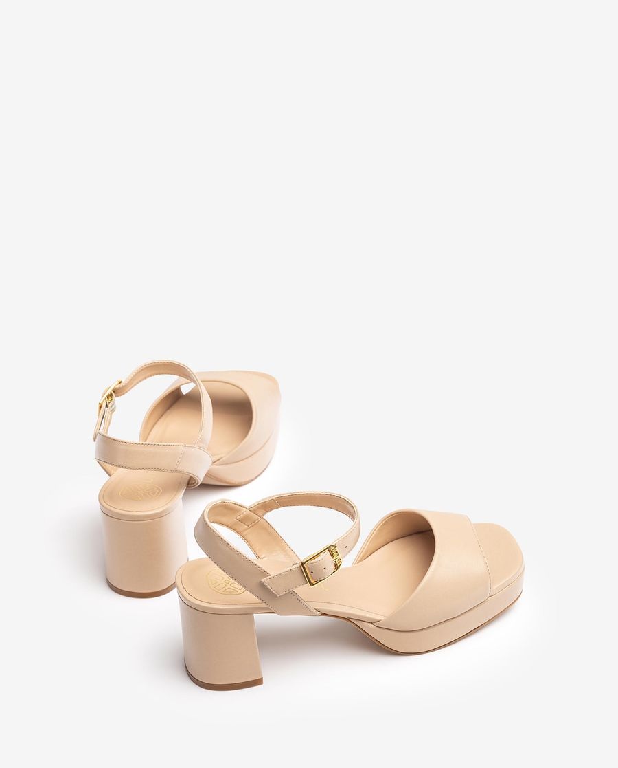 Sandales à plateforme et talon bas Unisa Femme - Beige