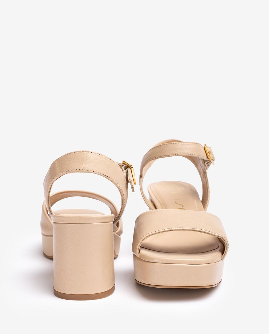 Sandales à plateforme et talon bas Unisa Femme - Beige