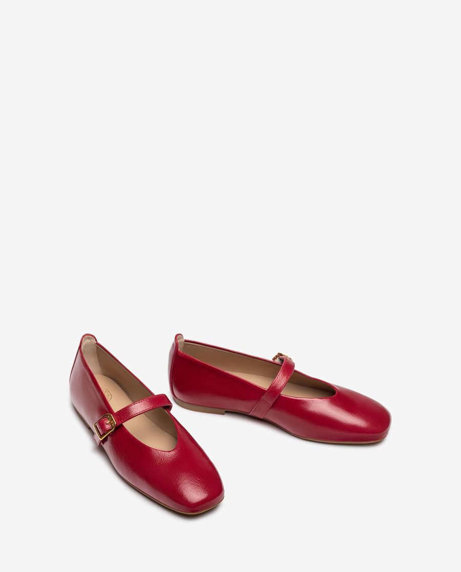 Ballerines plates à bride arrière Unisa pour femme - Rouge