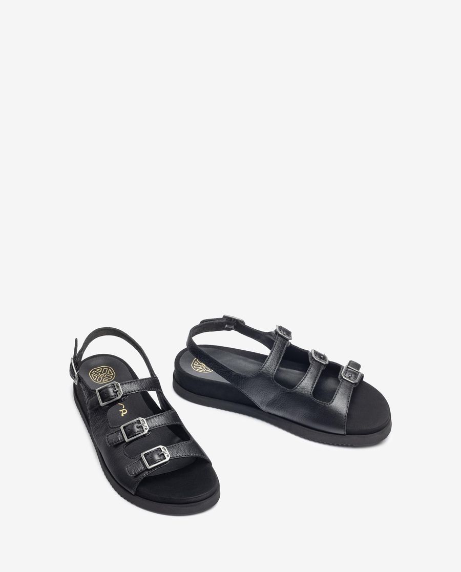 Sandales à semelle crantée Unisa pour femme - Noir