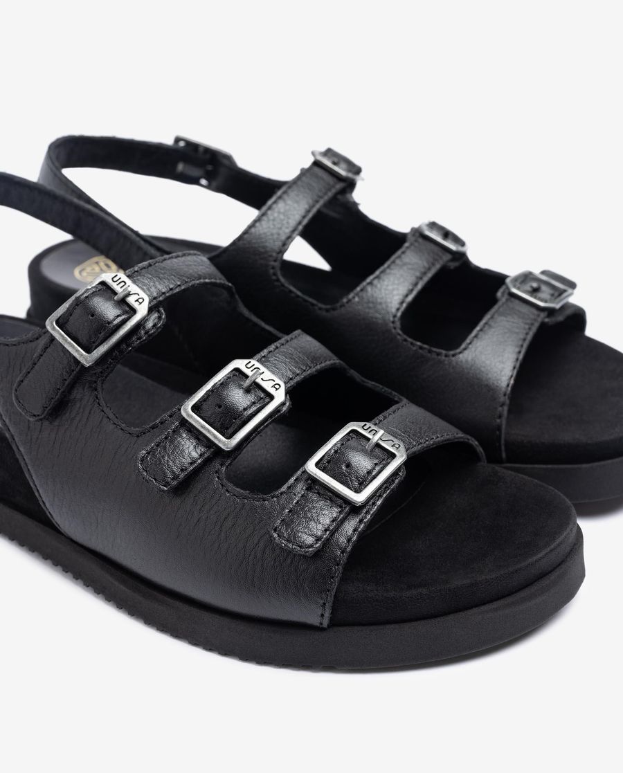 Sandales à semelle crantée Unisa pour femme - Noir