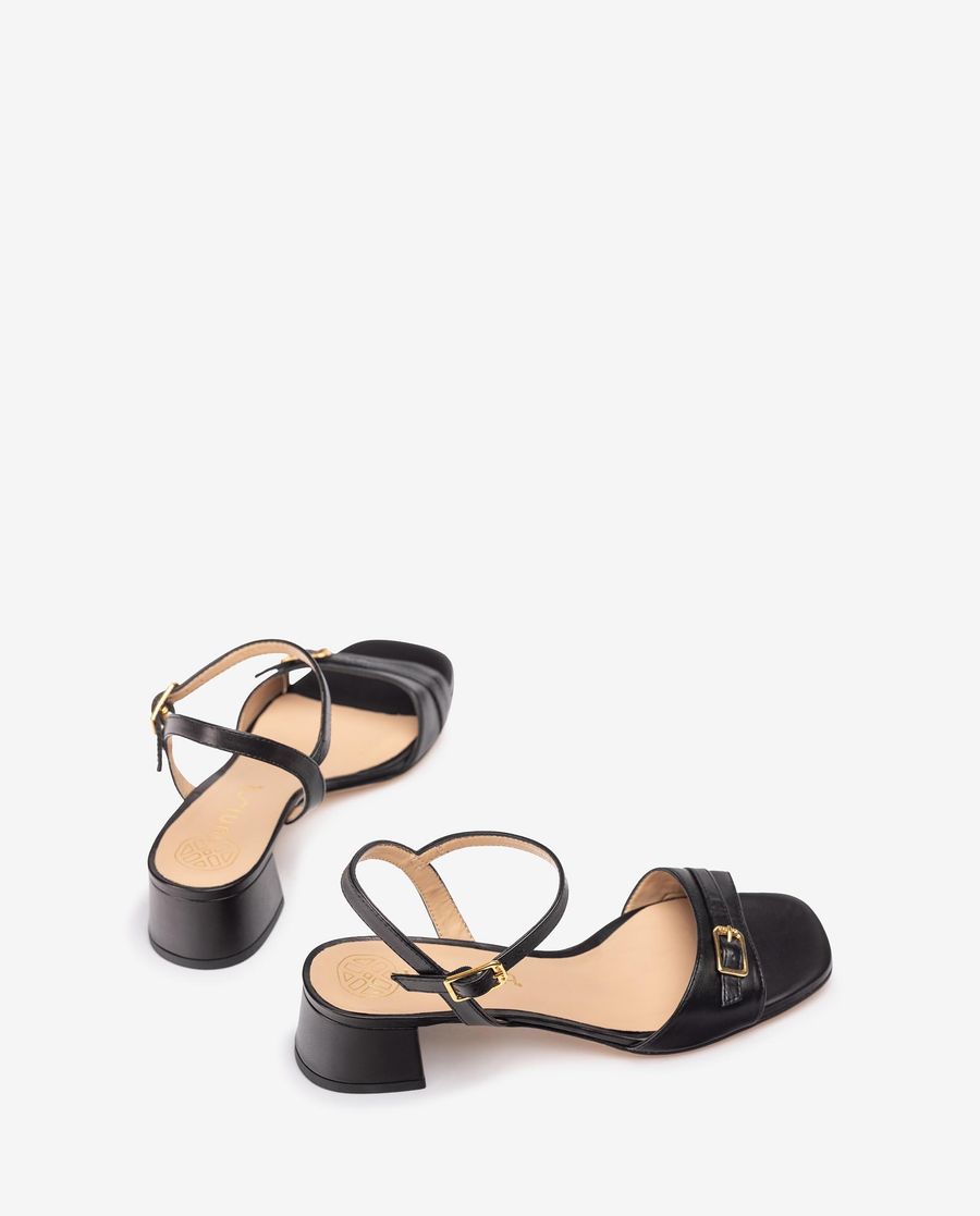 Sandales à boucle pour femme - Noir