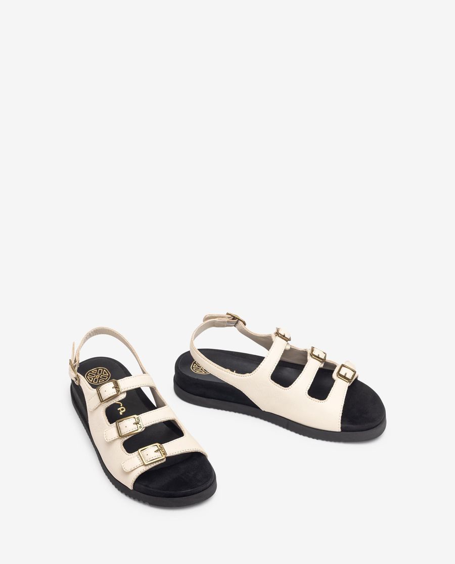 Sandales Unisa à semelle crantée pour femme - Blanc