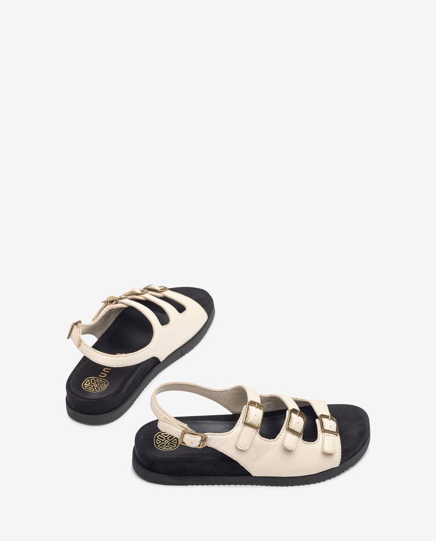 Sandales Unisa à semelle crantée pour femme - Blanc
