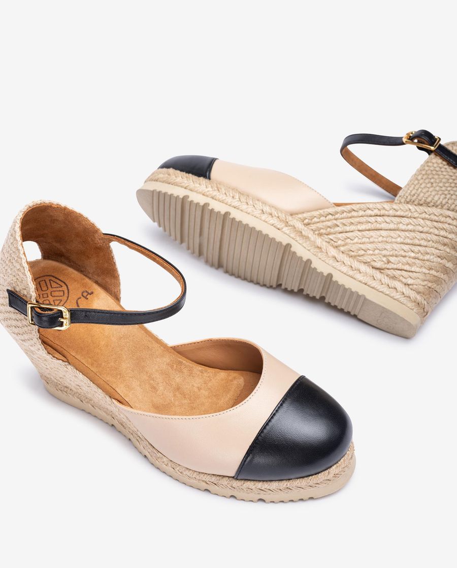 Espadrilles à bout ouvert Unisa pour femme - Beige