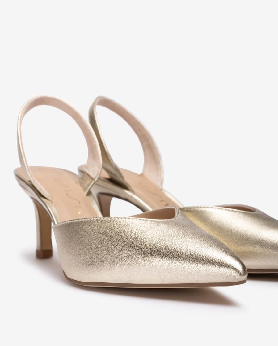 Sandales à bride arrière à talon haut Unisa pour femme - Doré