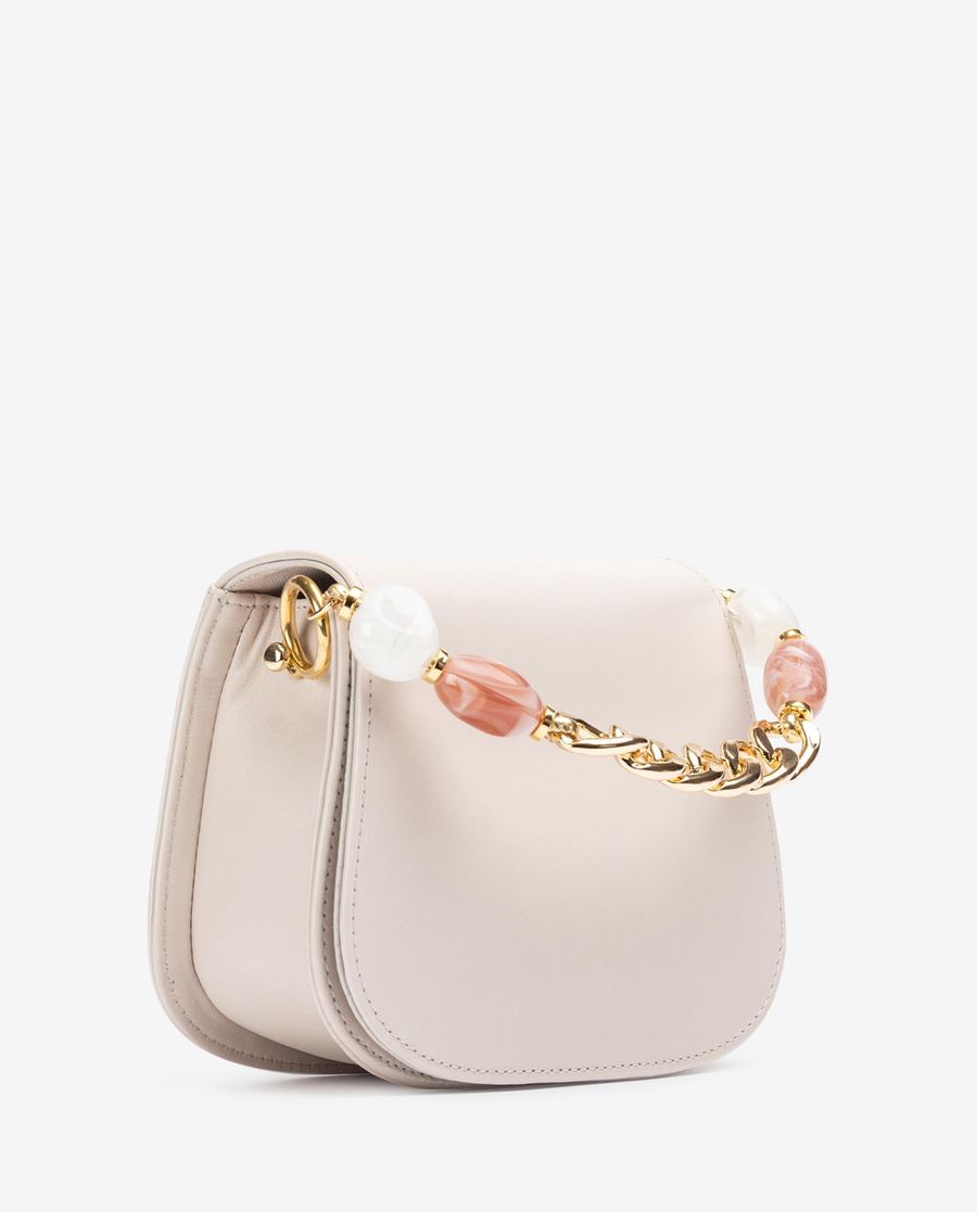 Sac à main Unisa avec chaîne et ornements - Blanc
