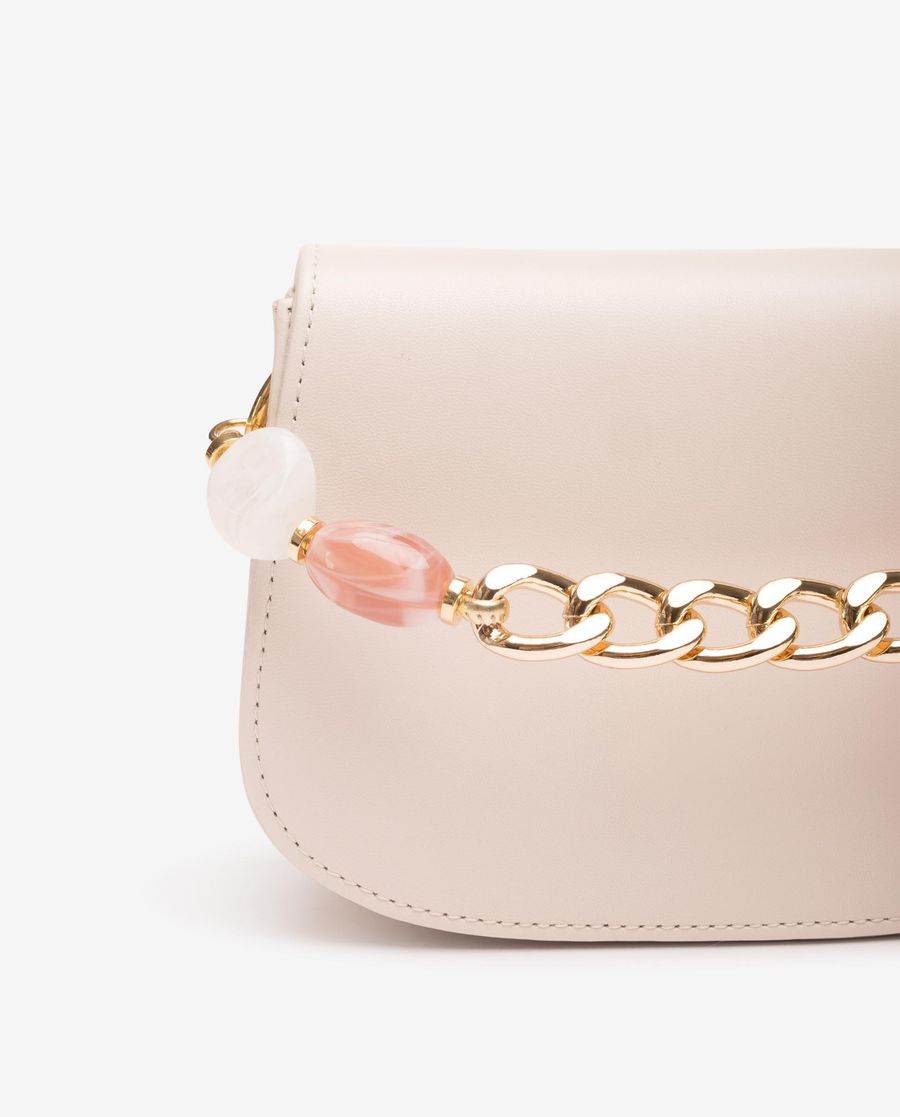 Sac à main Unisa avec chaîne et ornements - Blanc