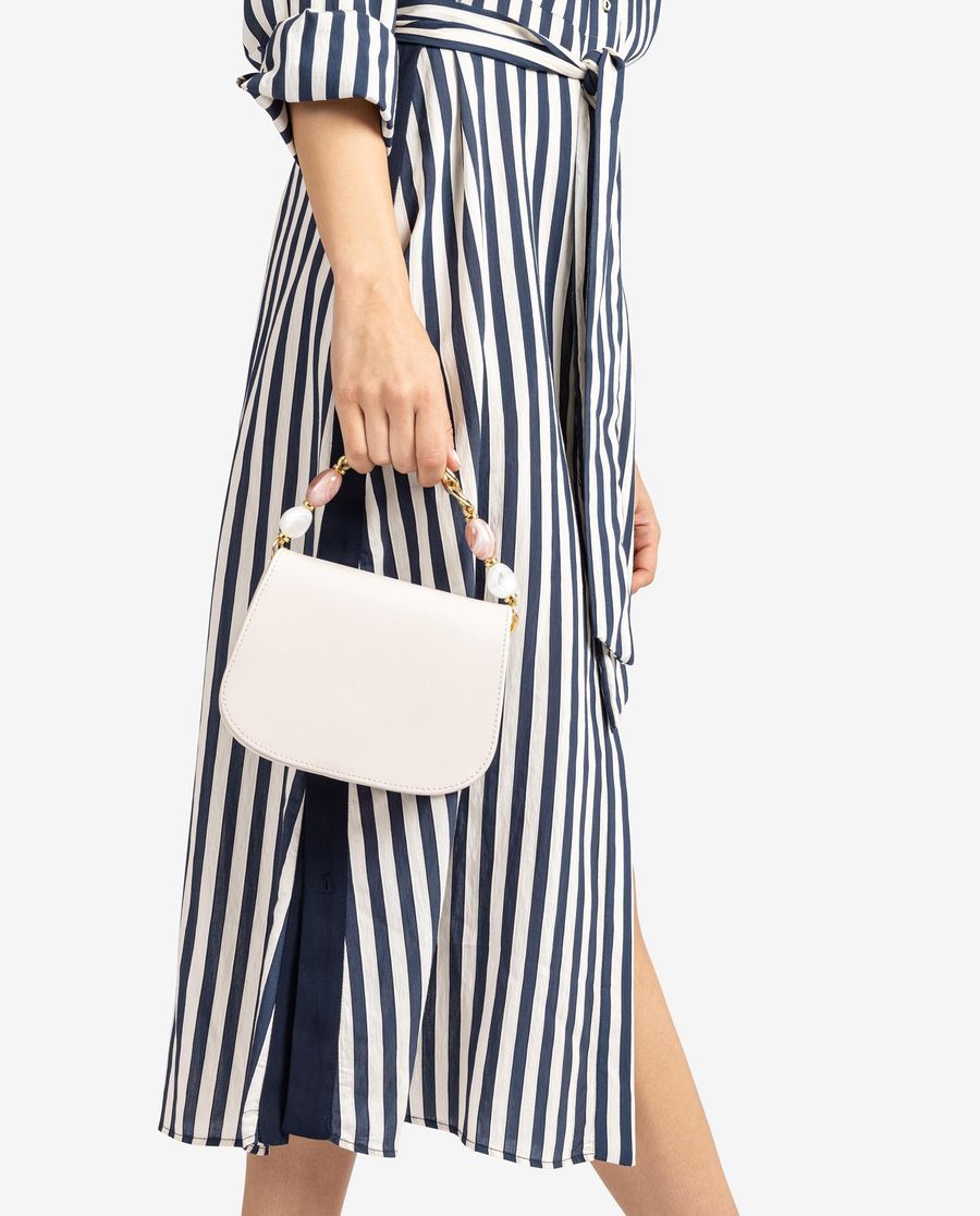 Sac à main Unisa avec chaîne et ornements - Blanc