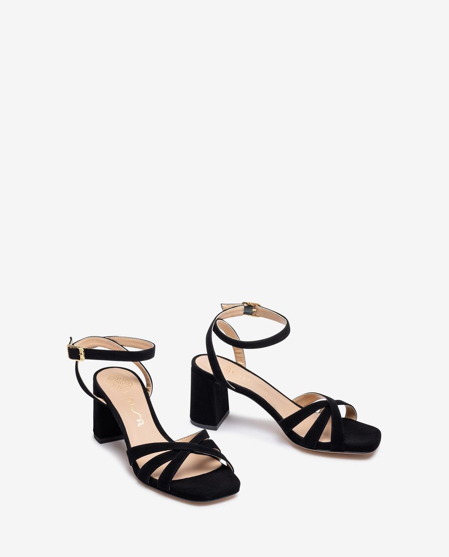 Sandales à lanières croisées Unisa pour femme - Noir