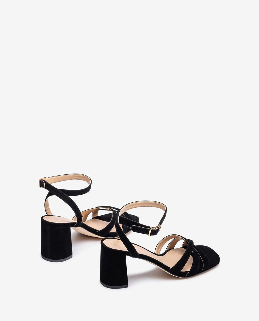 Sandales à lanières croisées Unisa pour femme - Noir